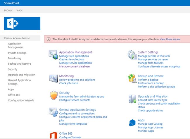 central admin in SharePoint server